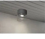 Kleine Led Au&szlig;endeckenleuchte Varese Anthrazit Mit Glas &Oslash; 11cm
