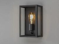 Konstsmide Lighting - Au&szlig;enwandlaterne Carpi Stahl Schwarz Mit Klarglas, H&ouml;he 30cm