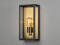 Konstsmide Lighting - Gro&szlig;e Au&szlig;enwandlaterne Carpi Schwarz-messing Mit Klarglas,