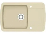 Granitsp&uuml;le Einzelbecken Beige Vidaxl
