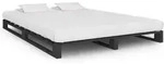 Palettenbett Grau Massivholz Kiefer 140&times;200 Cm Vidaxl