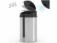 Jago® Mülleimer mit Sensor - 30 Liter, mit Klemmring, aus Edelstahl, für...
