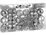 Casaria&reg; Weihnachtskugeln 66tlg &Oslash; 3-6cm Kunststoff Matt Gl&auml;nzend Christbaumschmuck