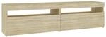 Vidaxl - Tv-schr&auml;nke 2 Stk. Mit Led-leuchten Sonoma-eiche 75x35x40 Cm
