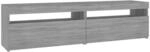 Vidaxl - Tv-schrank Mit Led-leuchten 2 St&uuml;ck Grau Sonoma 75x35x40 Cm