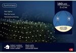 Lumineo Led Lichternetz Schwarz 2 X 2 Meter 180 Lichter - Warmwei&szlig;