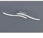 Led Deckenleuchte Route Metall Silber 2-flammig, Warmwei&szlig;, Breite 56cm