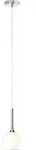 Lampe Hadan Pendelleuchte 10cm Chrom/wei&szlig;-transparent 1x D45, E14, 40w, Geeignet
