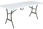 Lifetime - Kunststoff Klapptisch Camping Wei&szlig; 183x70x74 Cm