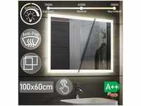 Led Badspiegel - 100x60 cm, Beschlagfrei, Dimmbar, Energiesparend, mit