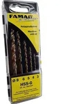 Famag Holzspiralbohrer Set 5-teilig Gr&ouml;&szlig;e 4-10, Hss-g Bohrer