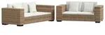 Vidaxl - Sofa-set 2-sitzer Und 3-sitzer Echtes Rattan