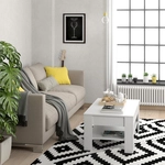 Vicco - Couchtisch Milan, Wei&szlig;, 92.2 X 65 Cm