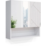 Badspiegelschrank Irma, Wei&szlig;, 54 X 55 Cm Vicco