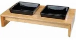 Sch&uuml;ssel-set, Keramik/holz 0,4l/13 Cm