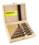 Famag Holzspiralbohrersatz 7-teilig D=3,4,5,6,8,10,12mm Im Holzkasten 1594507