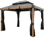 Sojag Fontana 10x12 Mit Stahldach, Holz / Schwarz, 298 X 363 X 310 Cm (l X B X H)
