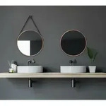 Copper Style Spiegel Rund - 50 Cm - Runder Wandspiegel In Kupfer - Badspiegel Rund