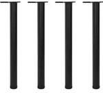 4x H&radic;&part;henverstellbares Tischbein Schwarz 710 Mm Vidaxl