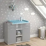 Wickelkommode Leonie, Grau, 113 X 109 Cm Vicco