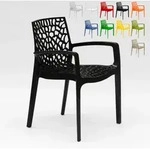Grand Soleil Gruvyer Arm Polypropylen St&uuml;hle Mit Armlehnen Garten Bar - Schwarz