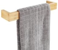 Wenko - Handtuchstange Aus Bambus, 40 Cm, Handtuchhalter, Braun, Bambus Natur - Braun