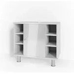 Vicco - Waschbeckenunterschrank Fynn, Wei&szlig; Hochglanz, 60 X 54 Cm