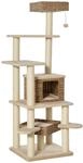 Rattan Kratzbaum Mit Katzenh&ouml;hle Mehrstufiger Katzenbaum Kletterbaum F&uuml;r...