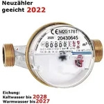 Wasser Gerate - Wohnungswasserz&auml;hler Eco Qn 2,5 - 3/4 X 130 Mm - Kalt Eichung 2024