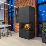 Kaminofen Kratki Simple Box Stahl Schwarz Rechts 8 Kw Holzofen Bausatz Kamin
