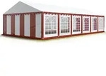 Party-zelt Festzelt 6x12 M Garten-pavillon -zelt Pvc Plane 700 N In Rot-wei&szlig;