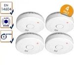 Elro - 4er Set Optische Rauchmelder Din 14604 Mit 1-jahres Batterie