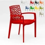 Grand Soleil Gruvyer Arm Polypropylen St&uuml;hle Mit Armlehnen Garten Bar - Rot