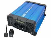 Spannungswandler FS1500D 12V 1500 Watt reiner Sinus blau m. Display mit...