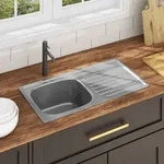Einbausp&uuml;le Mit Sieb Und Siphon Edelstahl Vidaxl
