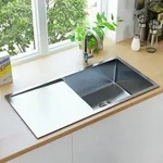 Handgefertigte K&uuml;chensp&uuml;le Edelstahl Vidaxl