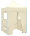 Vidaxl - Profi-partyzelt Faltbar Mit 4 Seitenw&auml;nden 2&times;2m Stahl Creme