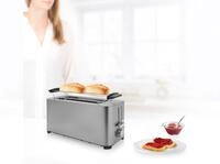 Princess - Langschlitztoaster Edelstahl F&uuml;r 4 Scheiben Mit 7 Stufen & Brotrost -