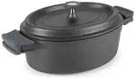 Lacor - Ovale Emaillierte Auflaufform Aus Gusseisen 26cm Schwarz 25933