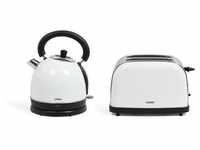 Livoo - weißes Set aus Wasserkocher und Toaster - dod136w