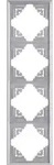 Kopp - Malta &ndash; Abdeckrahmen 4-fach, Farbe: Silber - 309420066