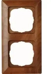 Kopp - Milano &ndash; Abdeckrahmen 2-fach, Farbe: Nussbaum - 306635061
