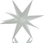 Lumineo Weihnachtsstern Wei&szlig; &Oslash; 30 Cm 2 Led Kunststoff - Warmwei&szlig;