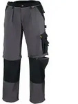 Texxor Canvas (320 G/m2) 2-in-1 Bundhose Tobago Grau/schwarz 24 8357