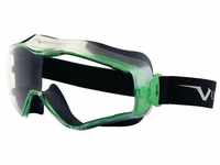 Vollsichtschutzbrille 6x3 en 166, en 170 Rahmen gunmetallic/grün, Scheibe klar