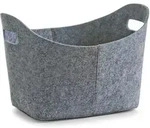 Aufbewahrungskorb Filz Oval 37x28x25cm Grau