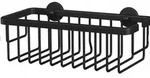 Tesa Moon Black Wand-duschkorb Aus Mattem Aluminium
