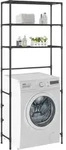 Waschmaschinenregal 3 Ablagen Schwarz 69x28x169 Cm Vidaxl