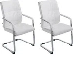 Clp - 2er Set Freischwinger Xxl Anubis Kunstleder Wei&szlig;