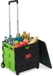 Relaxdays Einkaufstrolley Klappbar, Bis 35 Kg, 50 L Kiste, Mit Teleskopgriff, 2